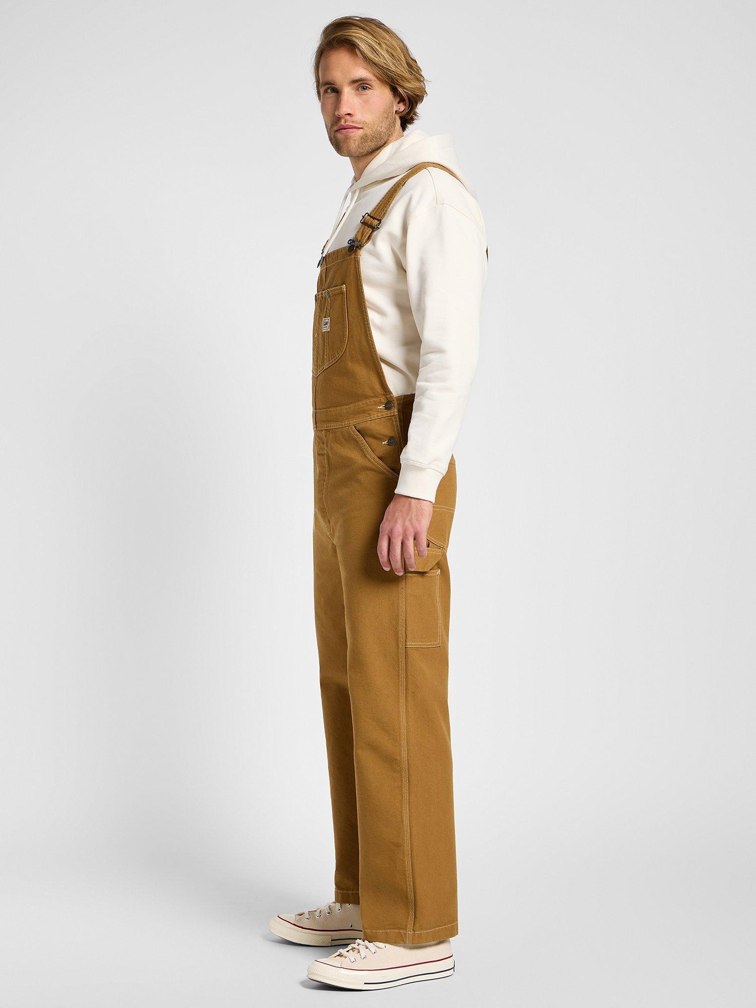Product image 4 of 6, which shows Lee Bib Cotton Dungarees, Glazed Ginger, S