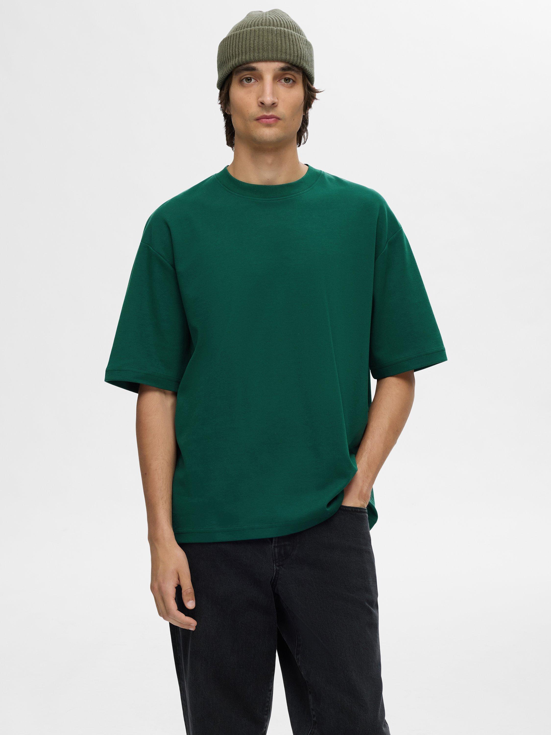 SELECTED HOMME Crew Neck T-Shirt, Rain Forest