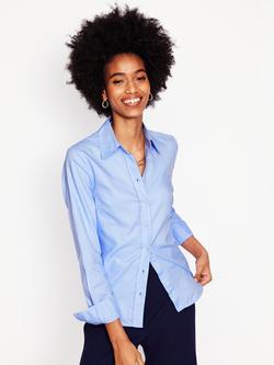 Boden Sienna Cotton Shirt, Oxford Blue - view 2, Oxford Blue