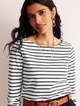 Boden Ella Breton Stripe Long Sleeve Top