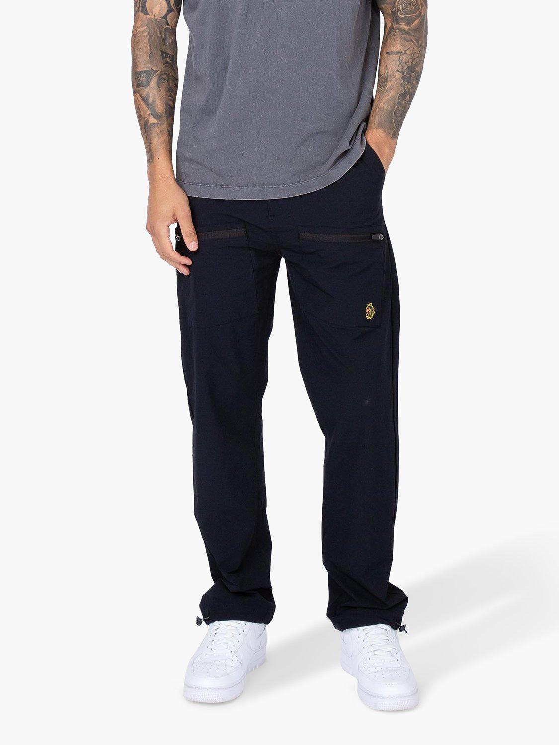 LUKE 1977 GRAN PARADISO Cotton Cargo Trousers, Black