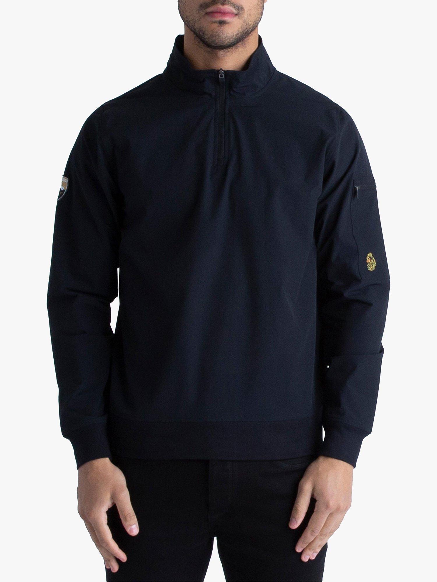 LUKE 1977 Gravure Quarter-Zip Sweat Top, Black
