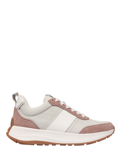 FitFlop F-Mode Flow Flatform Trainers, Dusky Pink/Multi