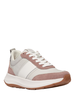 FitFlop F-Mode Flow Flatform Trainers - view 2, Dusky Pink/Multi