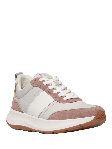 FitFlop F-Mode Flow Flatform Trainers - view 2, Dusky Pink/Multi