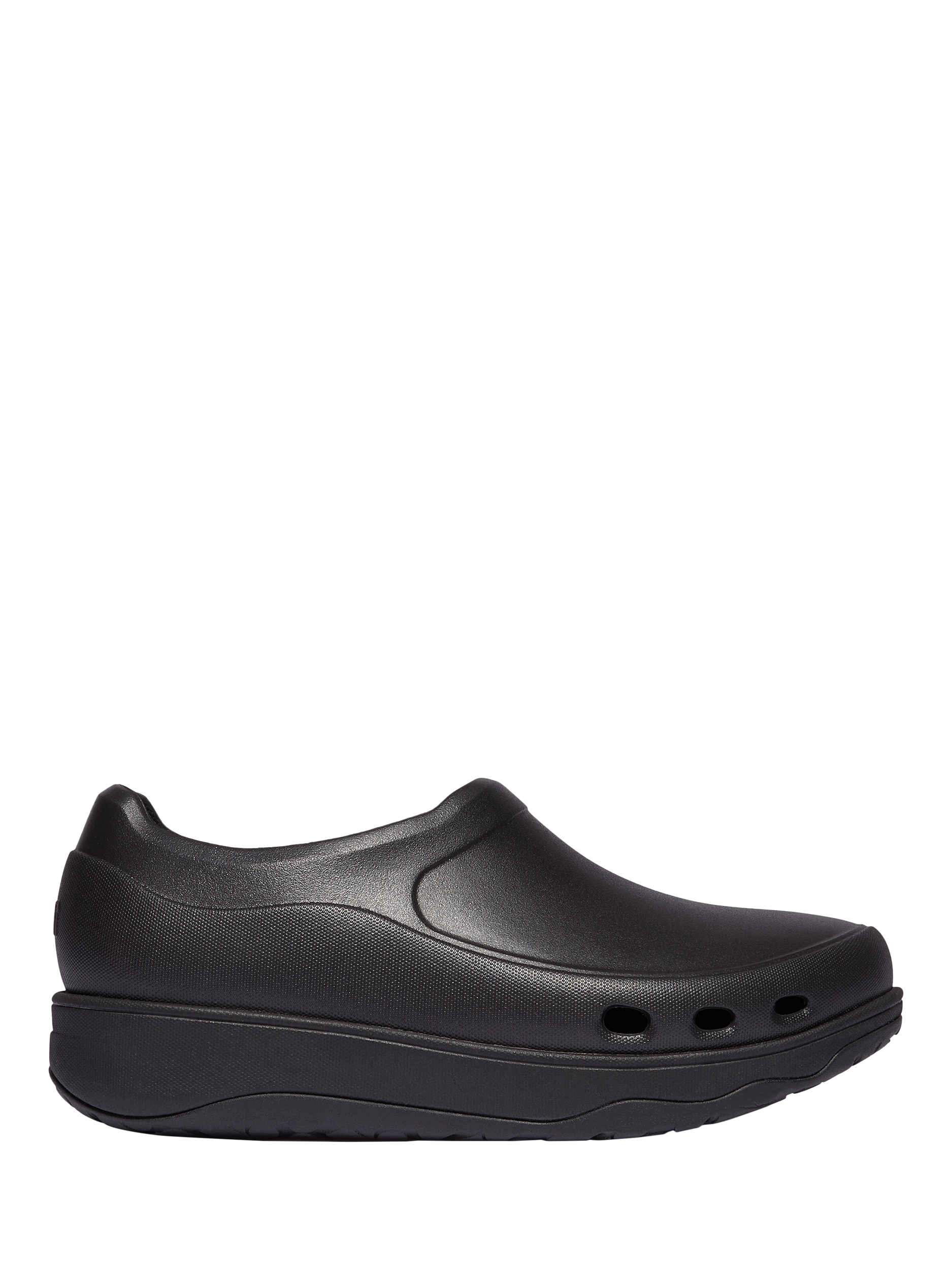 Product image 1 of 4, which shows FitFlop WORK+ High-Performance Professional Clogs, All Black, 3