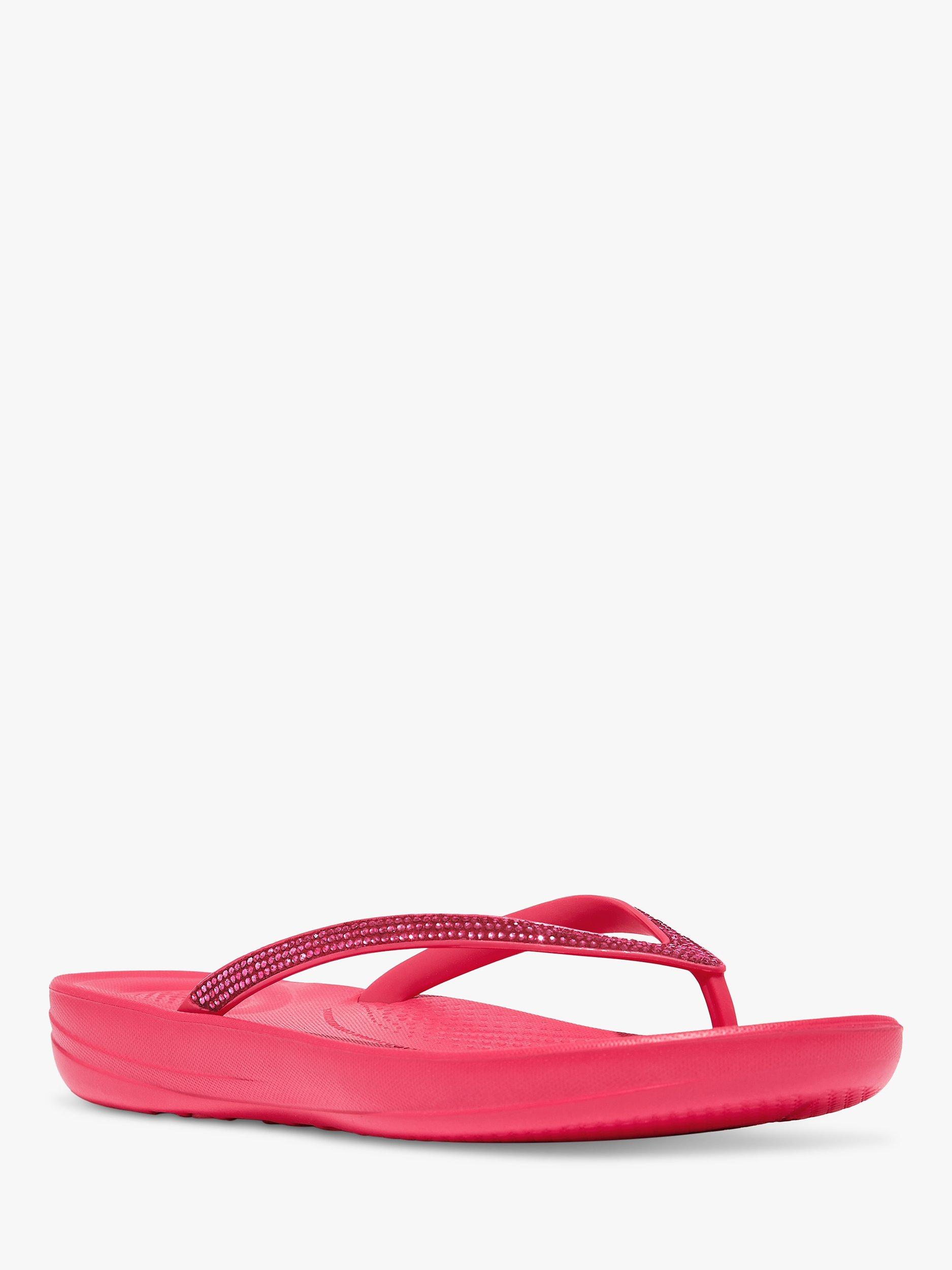 Product image 2 of 4, which shows FitFlop IQushion Sparkle Flip-Flops, Wild Raspberry, 5