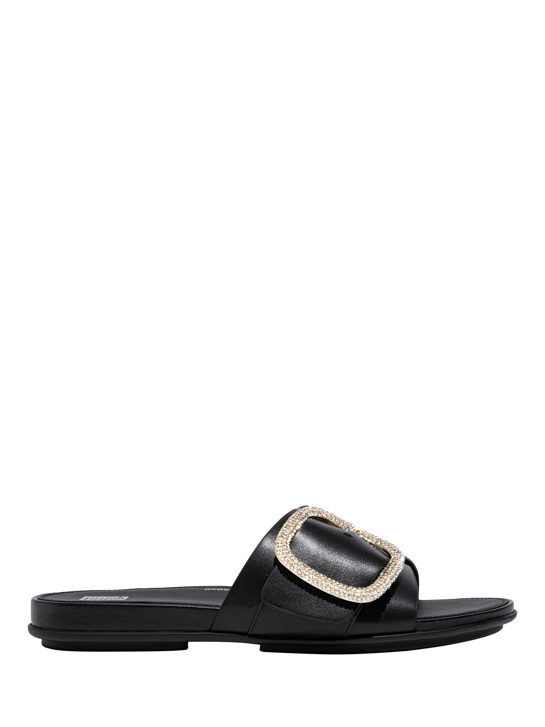FitFlop Embellished Buckle Leather Sliders