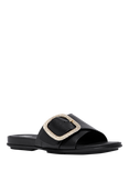 FitFlop Embellished Buckle Leather Sliders