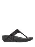 FitFlop Lulu Glitter Flip Flops, Black