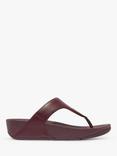 FitFlop Lulu leather Flip Flops, Mauve Wine