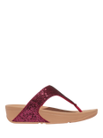 FitFlop Lulu Glitter Flip Flops, Raspberry
