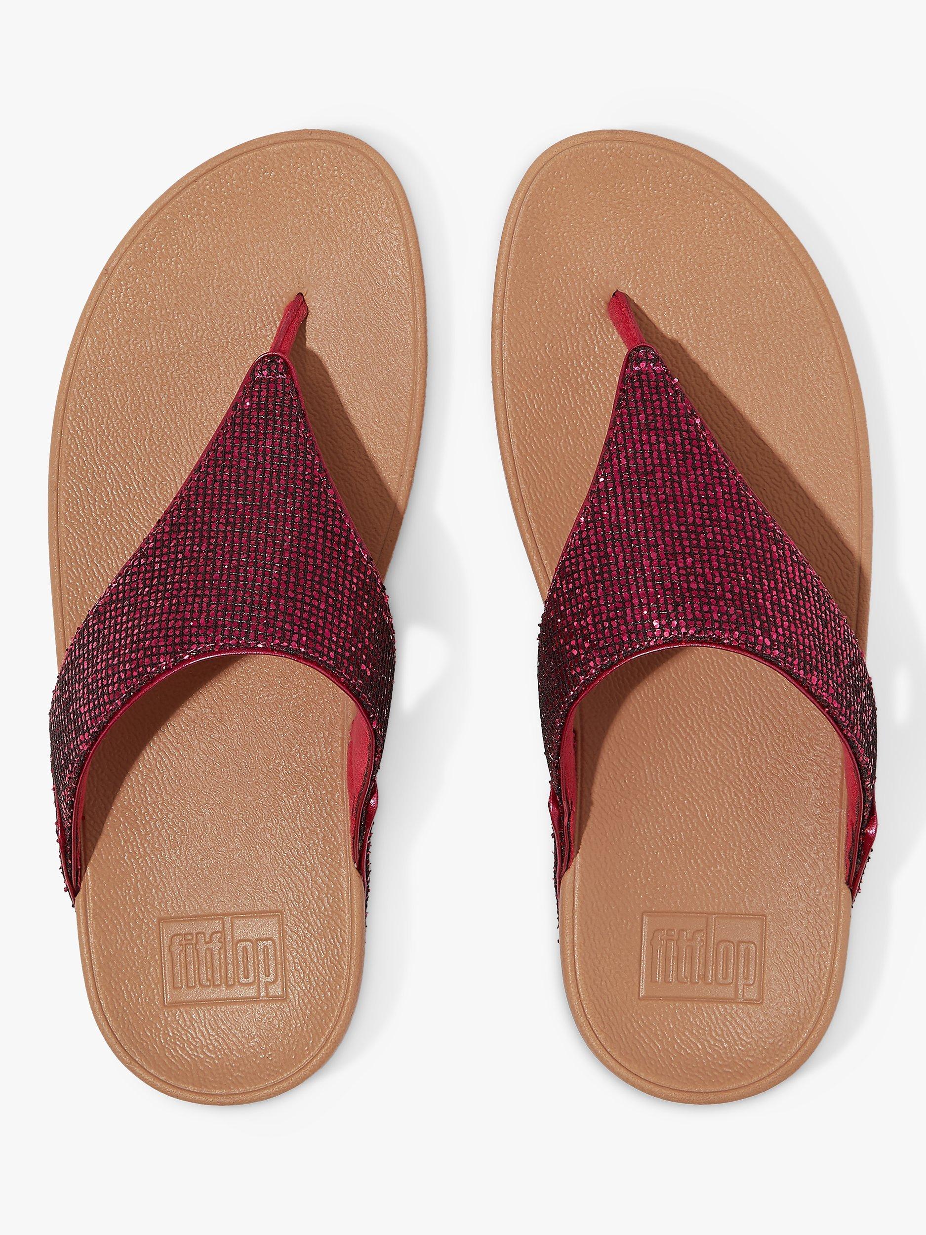 FitFlop Lulu Glitter Flip Flops Raspberry