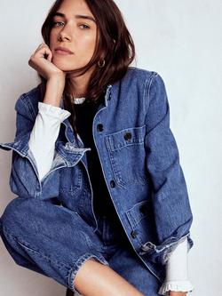 Boden Super Soft Frill Top - view 2, White