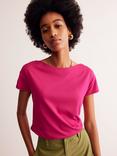 Boden Supersoft Boat Neck T-Shirt, Cherry Jam