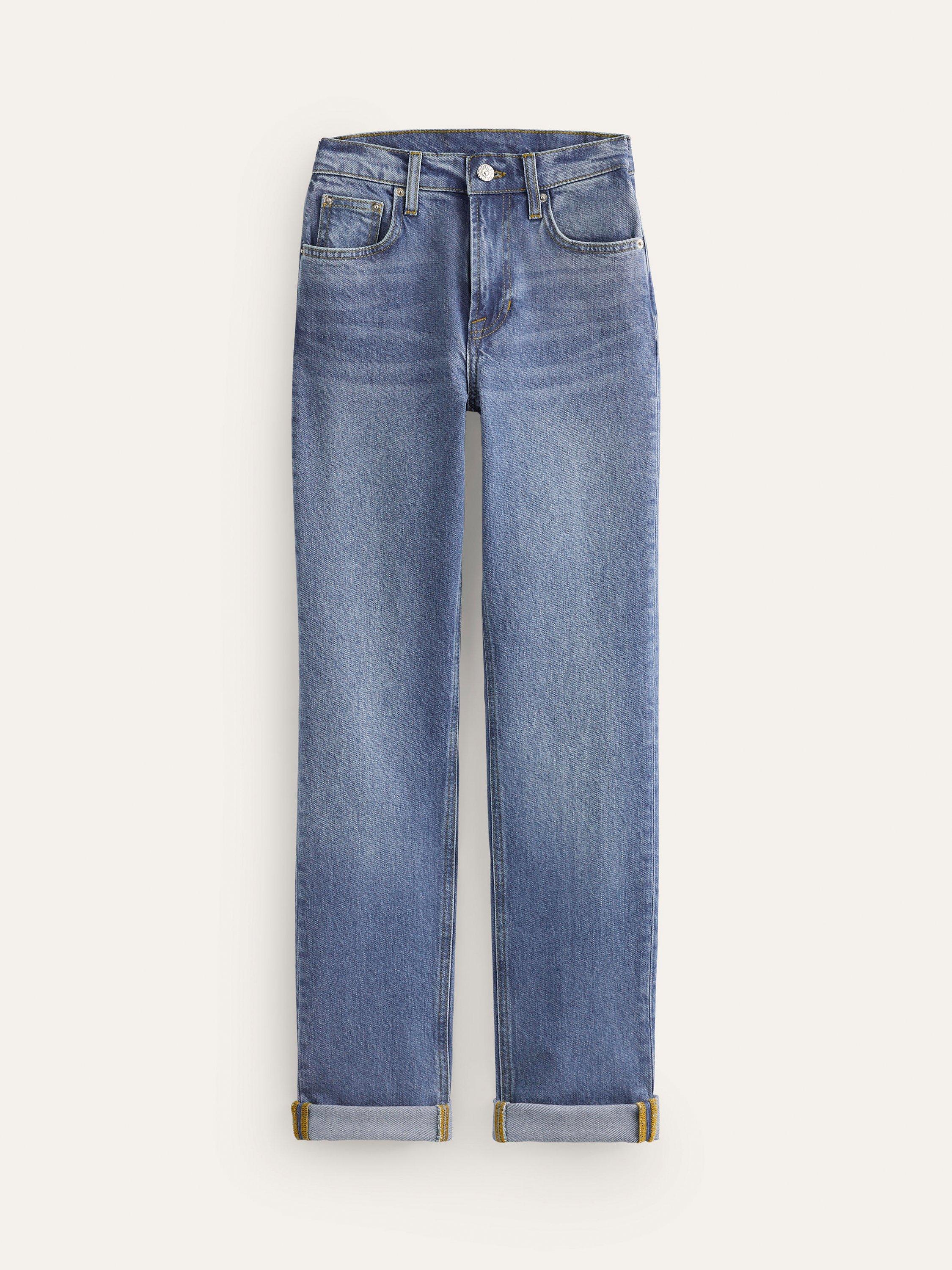 Product image 6 of 7, which shows Boden Mid Rise Girlfriend Jeans, Light Vintage, 27R