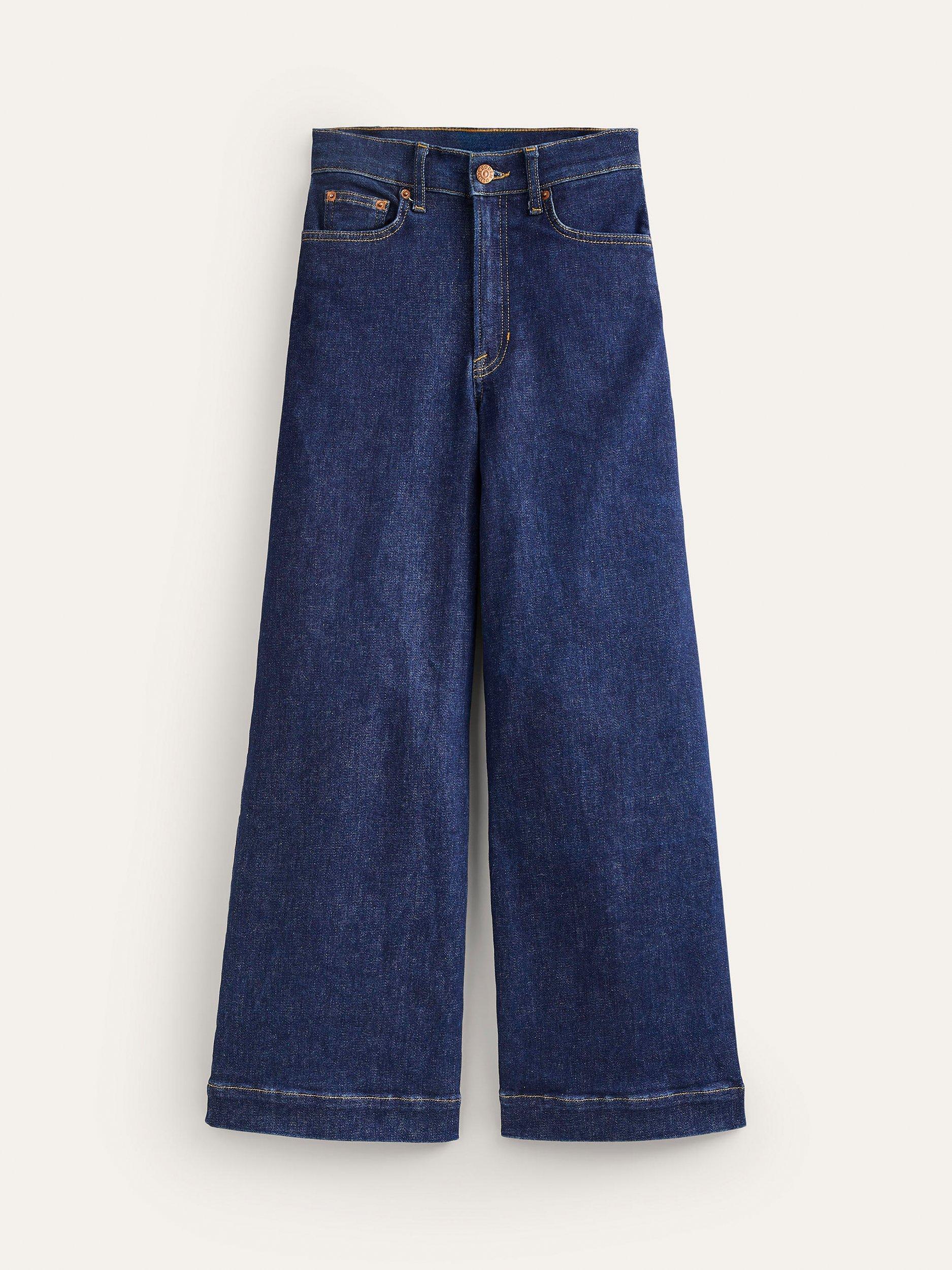Product image 6 of 6, which shows Boden Mid Rise Flared Jeans, Indigo Rinse, 27R
