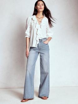 Boden High Rise Wide Leg Jeans, Light Wash, Light Wash