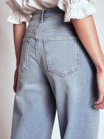 Boden High Rise Wide Leg Jeans, Light Wash - view 2, Light Wash
