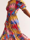 Boden Bella Geometric Puff Sleeve Maxi Dress, Multi