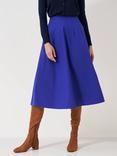 Crew Clothing Dana Cotton Poplin Skirt, Cobalt Blue, Cobalt Blue