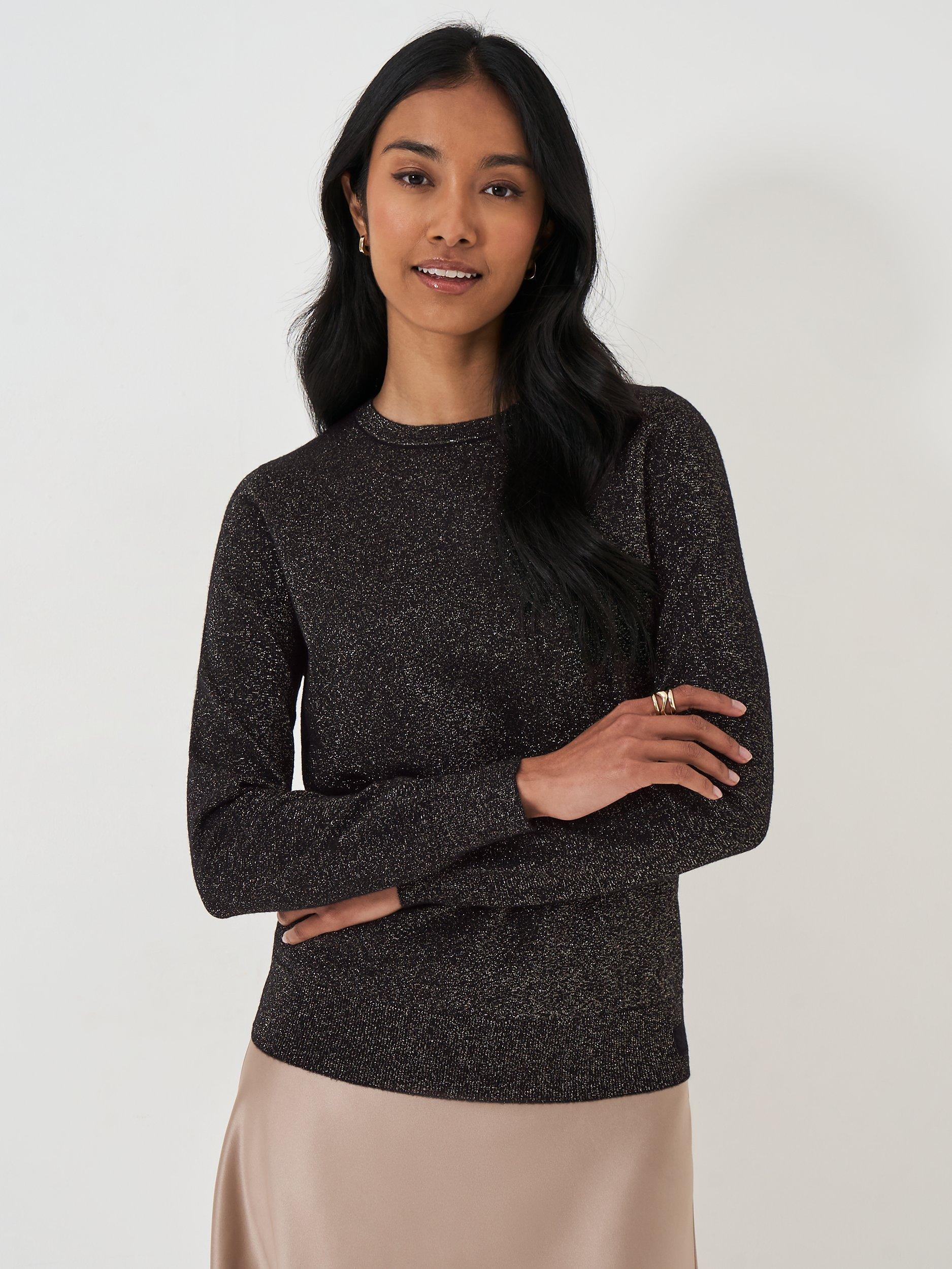 Crew Clothing Lula Sparkle Jumper, Black