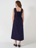 Crew Clothing Open Back Square Neck Dress, Navy Blue