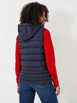 Crew Clothing Lightweight Packable Padded Gilet, Navy Blue - view 2, Navy Blue
