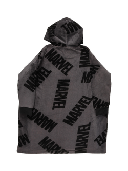 Brand Threads Kids' Marvel Fleece Hooded Blanket, Black/Red - view 2, Black/Red