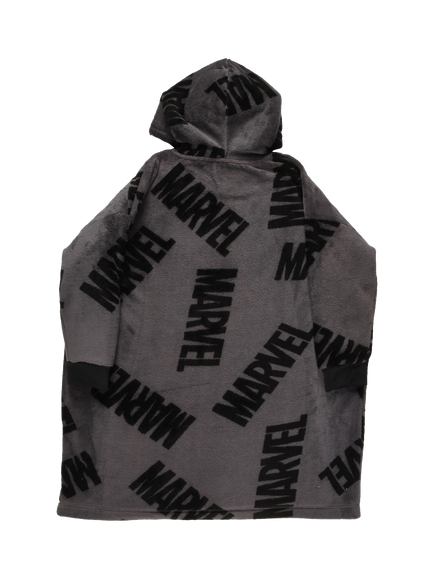 Brand Threads Kids' Marvel Fleece Hooded Blanket, Black/Red - view 2, Black/Red