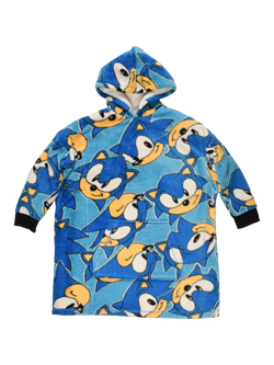 Brand Threads Sonic The Hedgehog Hooded Blanket, Blue, Blue