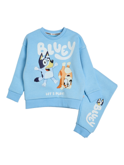 Brand Threads Kids' Bluey Top & Joggers Set, Blue/Multi, Blue/Multi