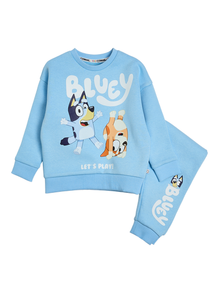 Brand Threads Kids' Bluey Top & Joggers Set, Blue/Multi, Blue/Multi