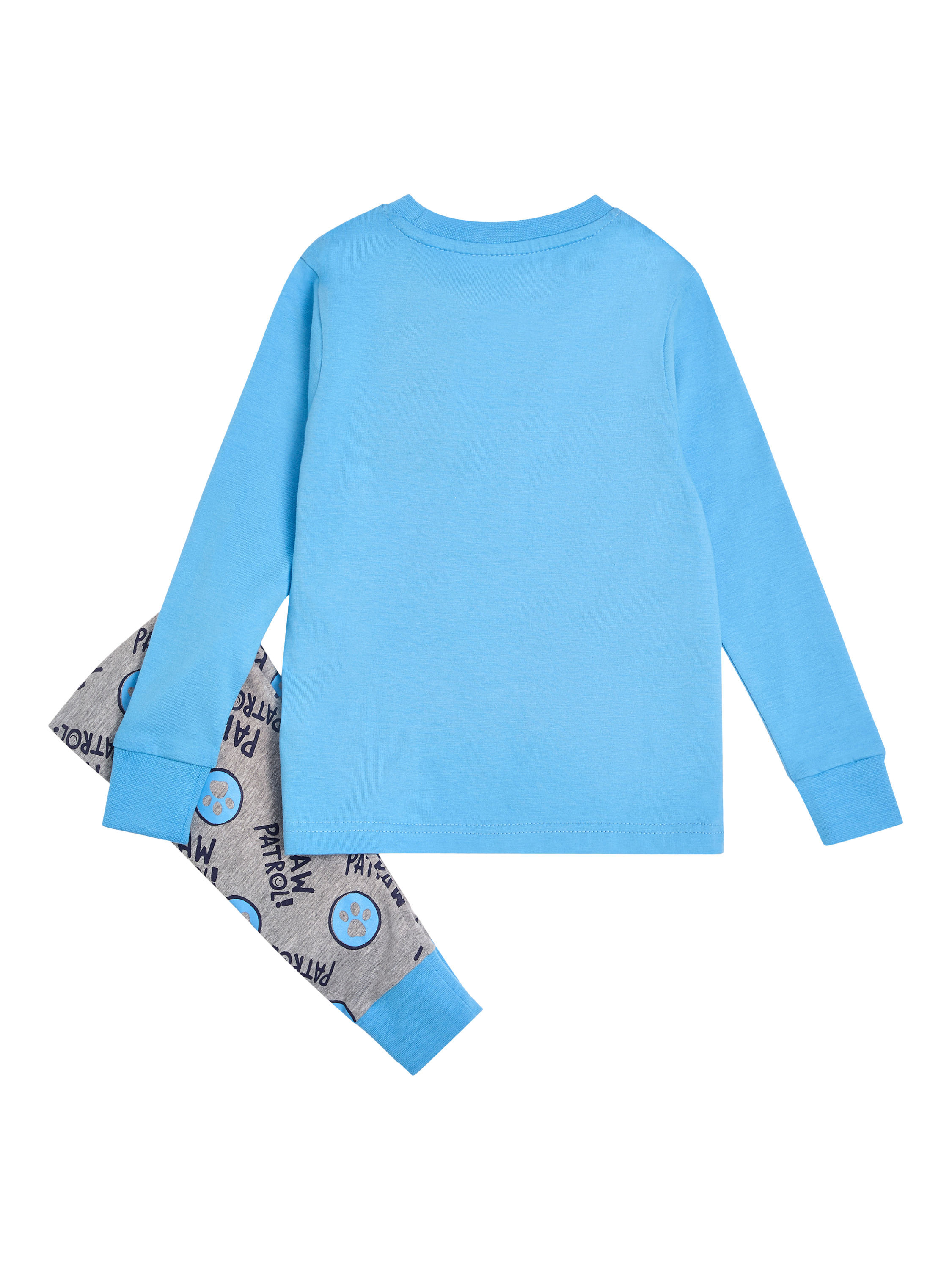 Product image 3 of 5, which shows Brand Threads KIds' Paw Patrol Jersey Pyjama Set, Blue/Multi, 3-4 years