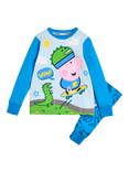 Brand Threads Kids' Peppa Pig George Pig Pyjama Set, Blue/Multi