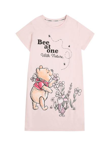 Brand Threads Winnie The Pooh Nature Nightdress, Pink/Multi, Pink/Multi