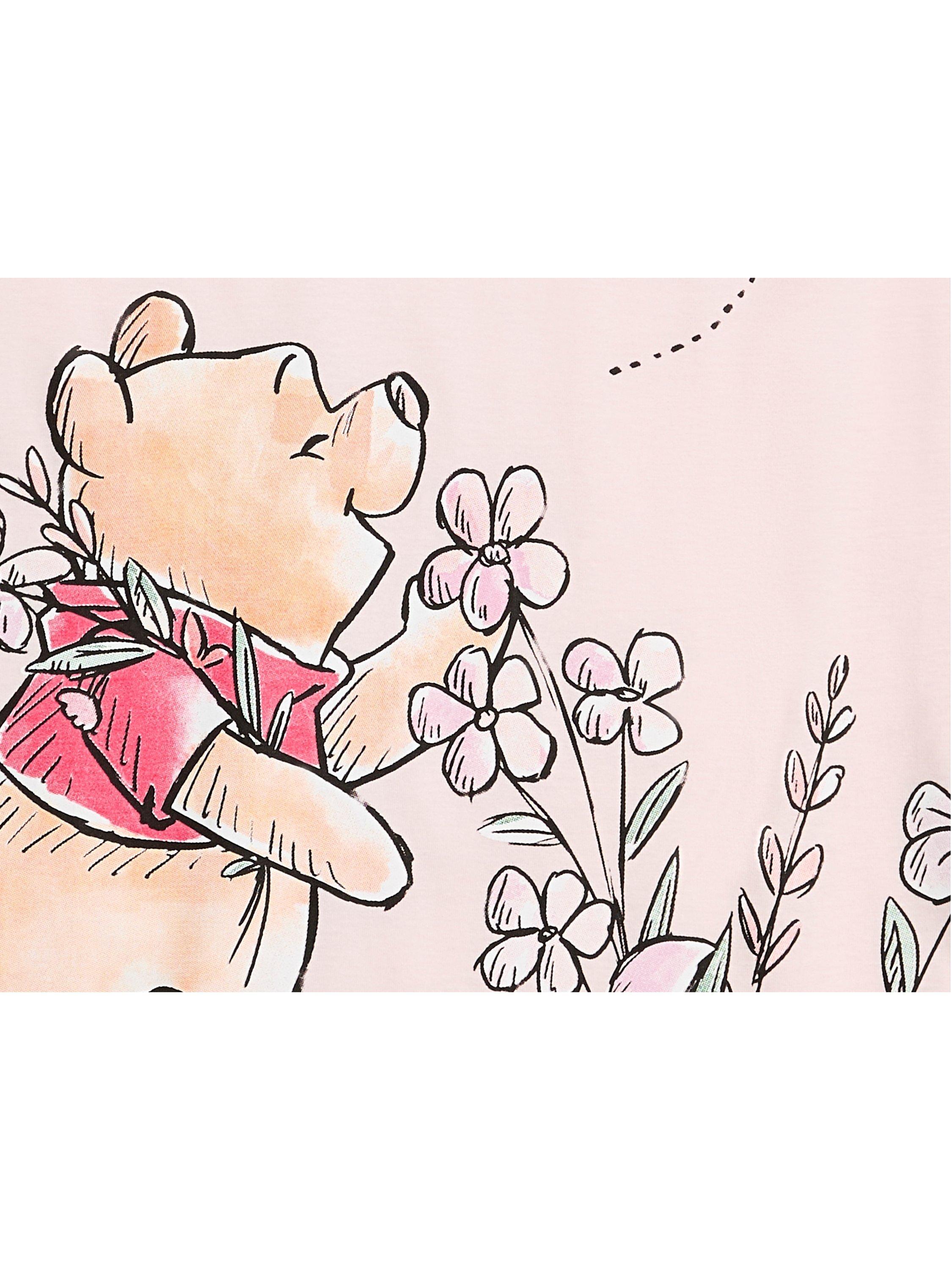 Product image 2 of 3, which shows Brand Threads Winnie The Pooh Nature Nightdress, Pink/Multi, XS