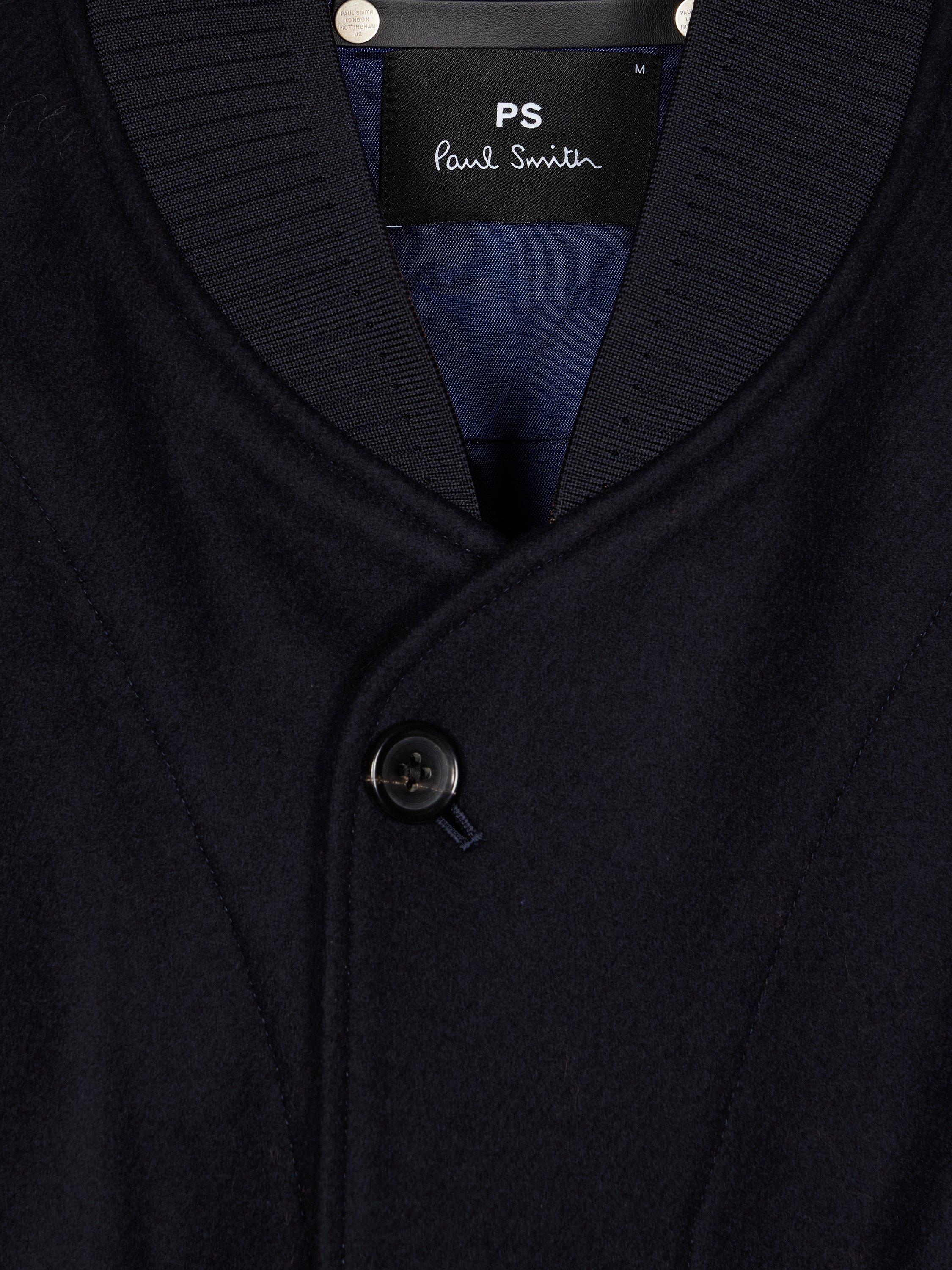 Product image 3 of 4, which shows Paul Smith Wool Blend Bomber Jacket, Blue, L