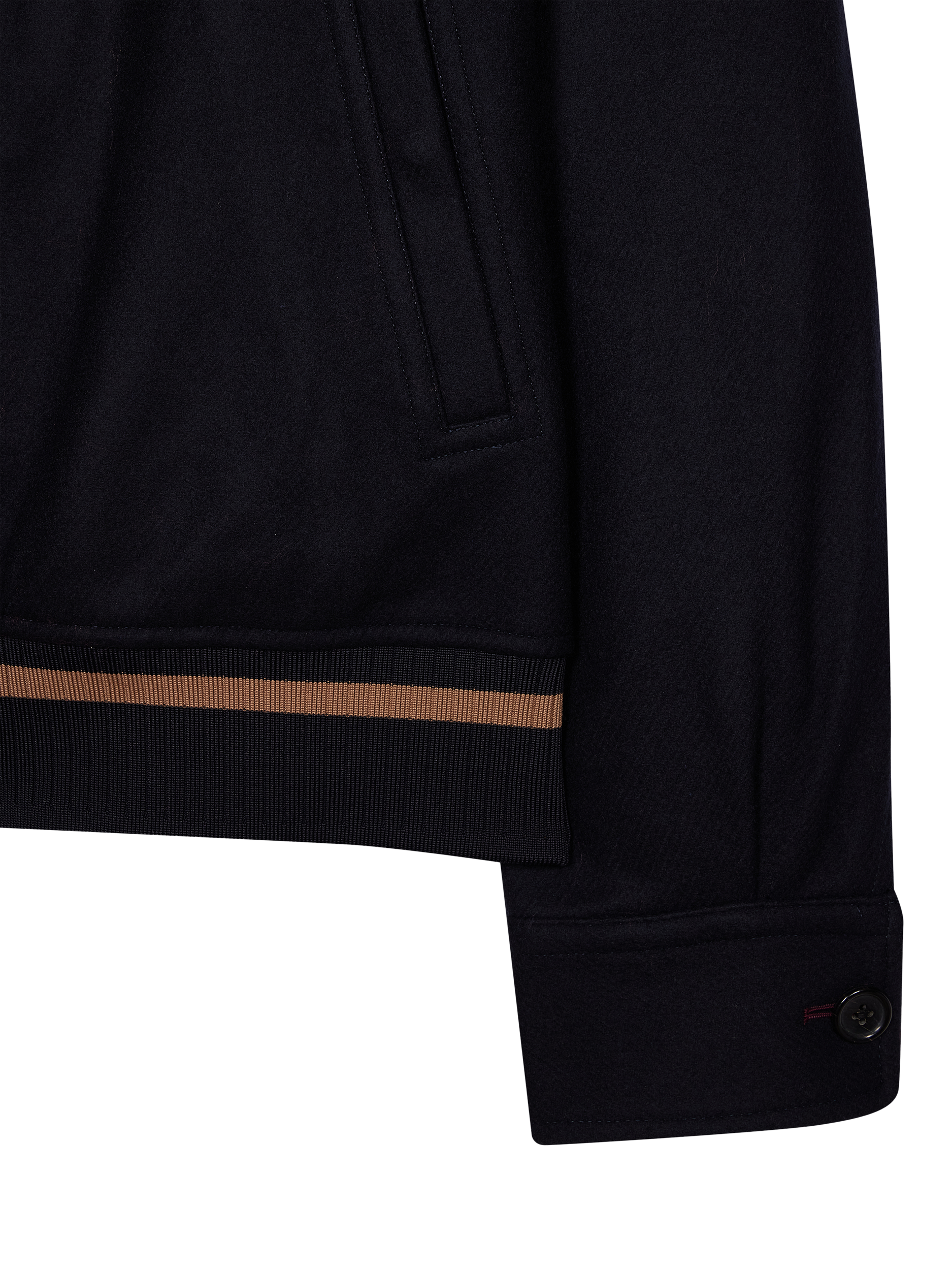 Product image 4 of 4, which shows Paul Smith Wool Blend Bomber Jacket, Blue, L