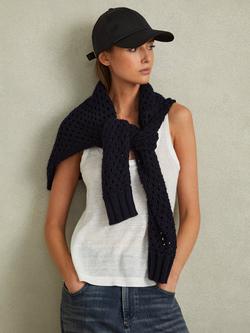 Reiss Nicole Embroidered R Baseball Cap - view 2, Black