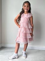 Trotters Kids Georgina Velvet Bow Dress Blue