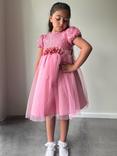 Chi Chi London Kids' Sequin Tulle Dress, Pink