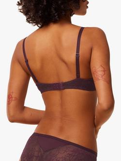 Triumph Modern Amourette Charm Underwired T-Shirt Bra - view 2, Deep Burgundy