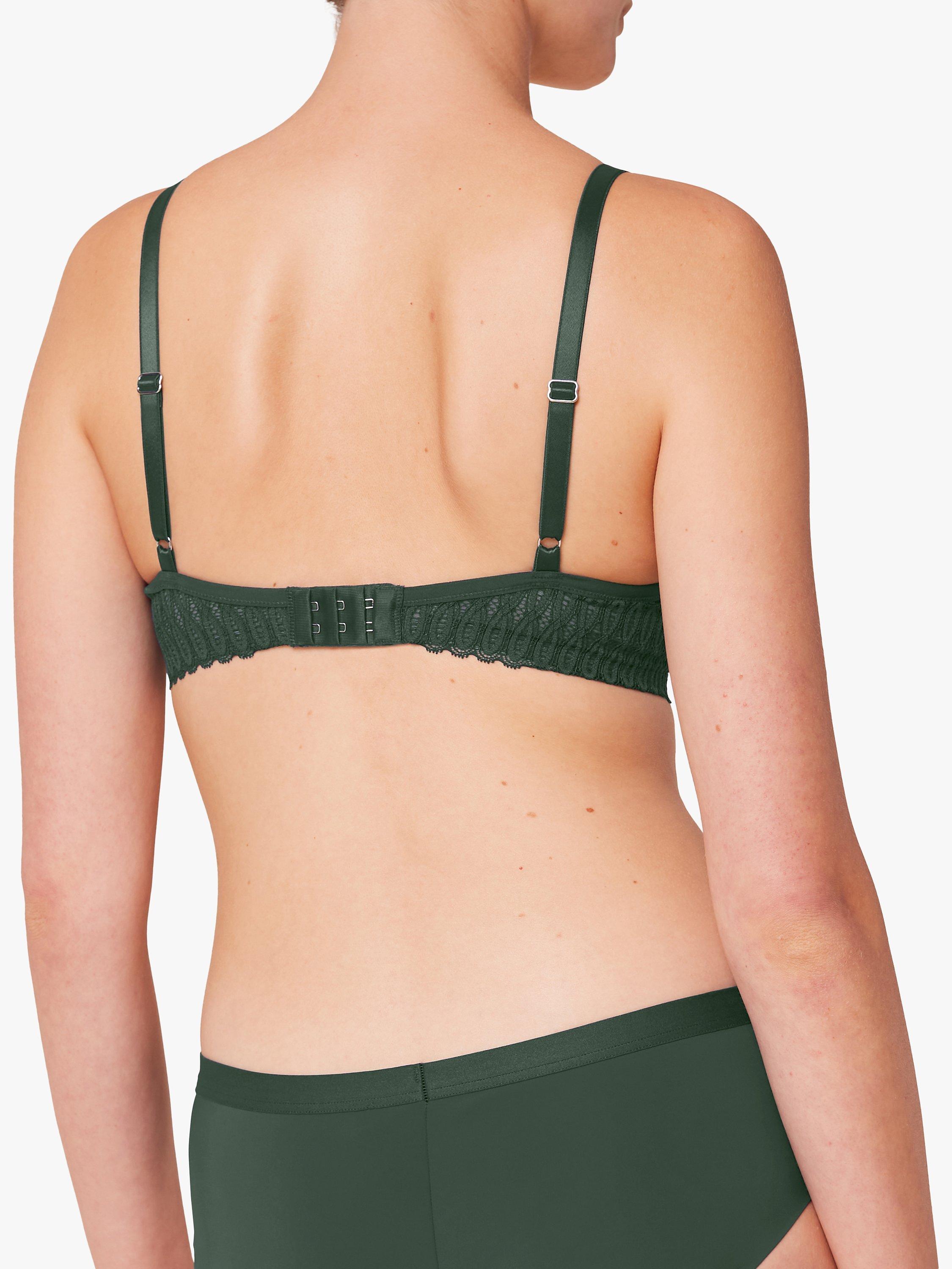 Product image 2 of 5, which shows Triumph Style Aura Spotlight Padded Underwired Bra, Green Kiss, 32A