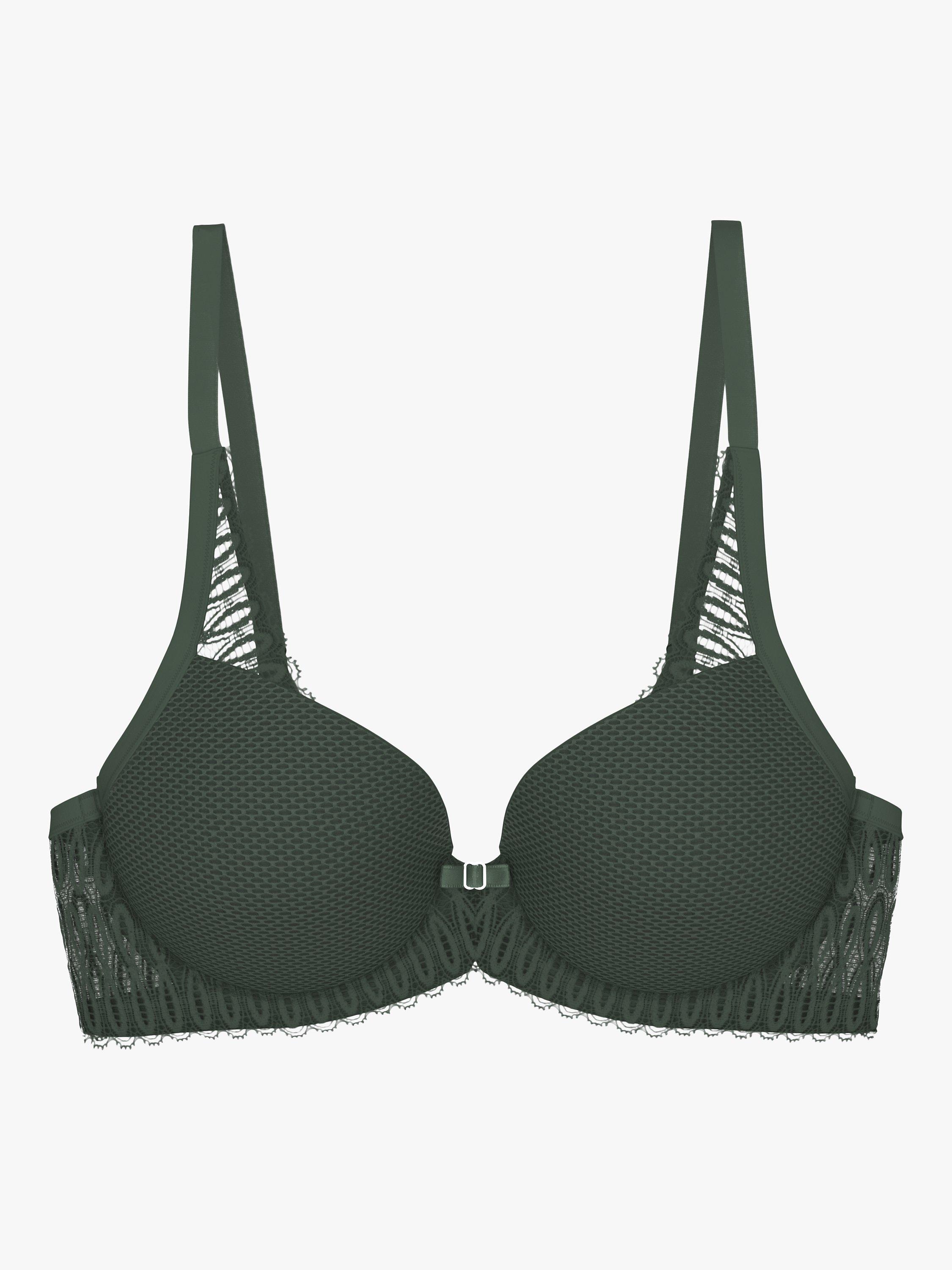 Product image 5 of 5, which shows Triumph Style Aura Spotlight Padded Underwired Bra, Green Kiss, 32A