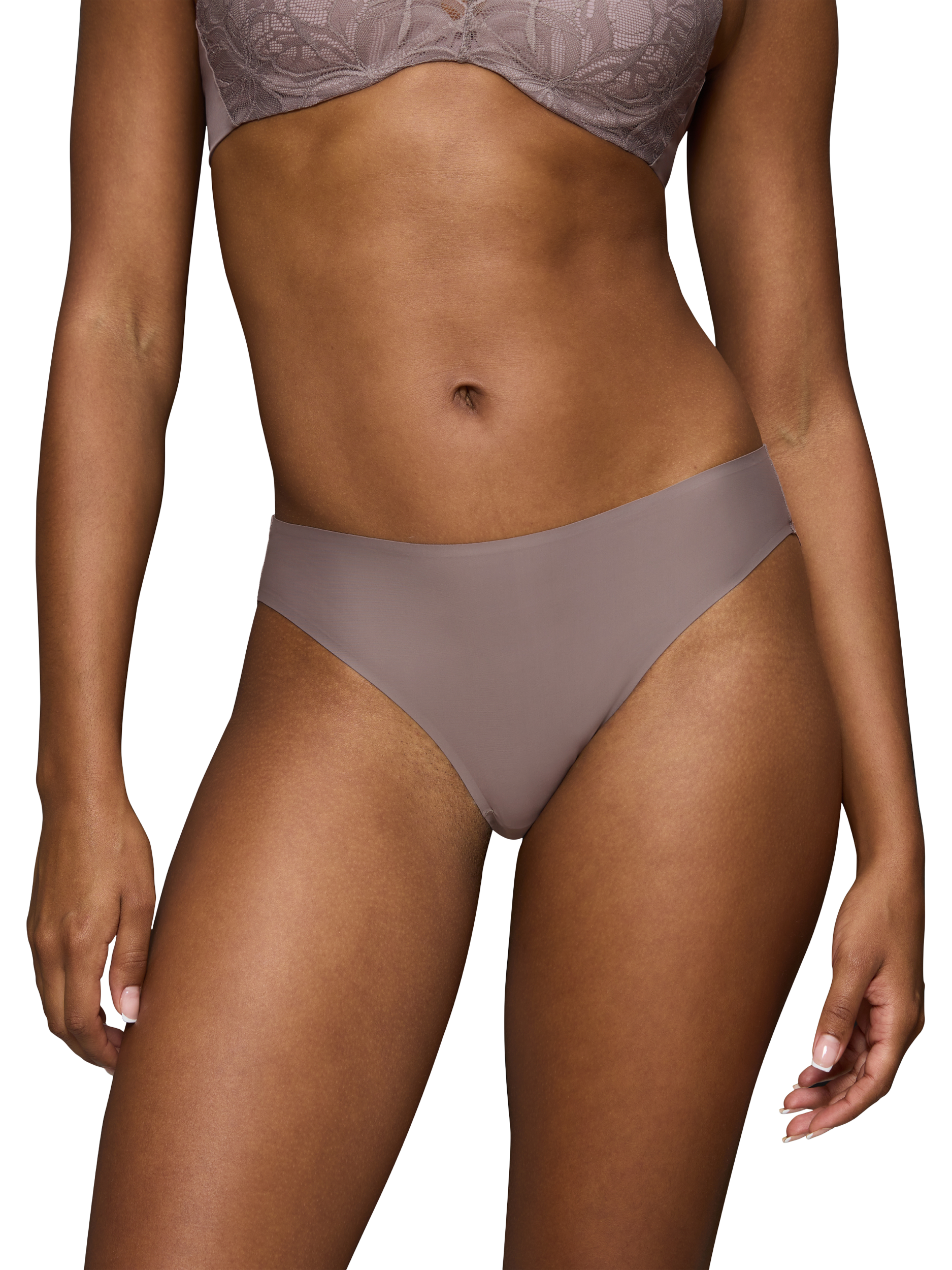 Product image 2 of 5, which shows Triumph Body Make up Illusion Lace Briefs, Pigeon Grey, 8