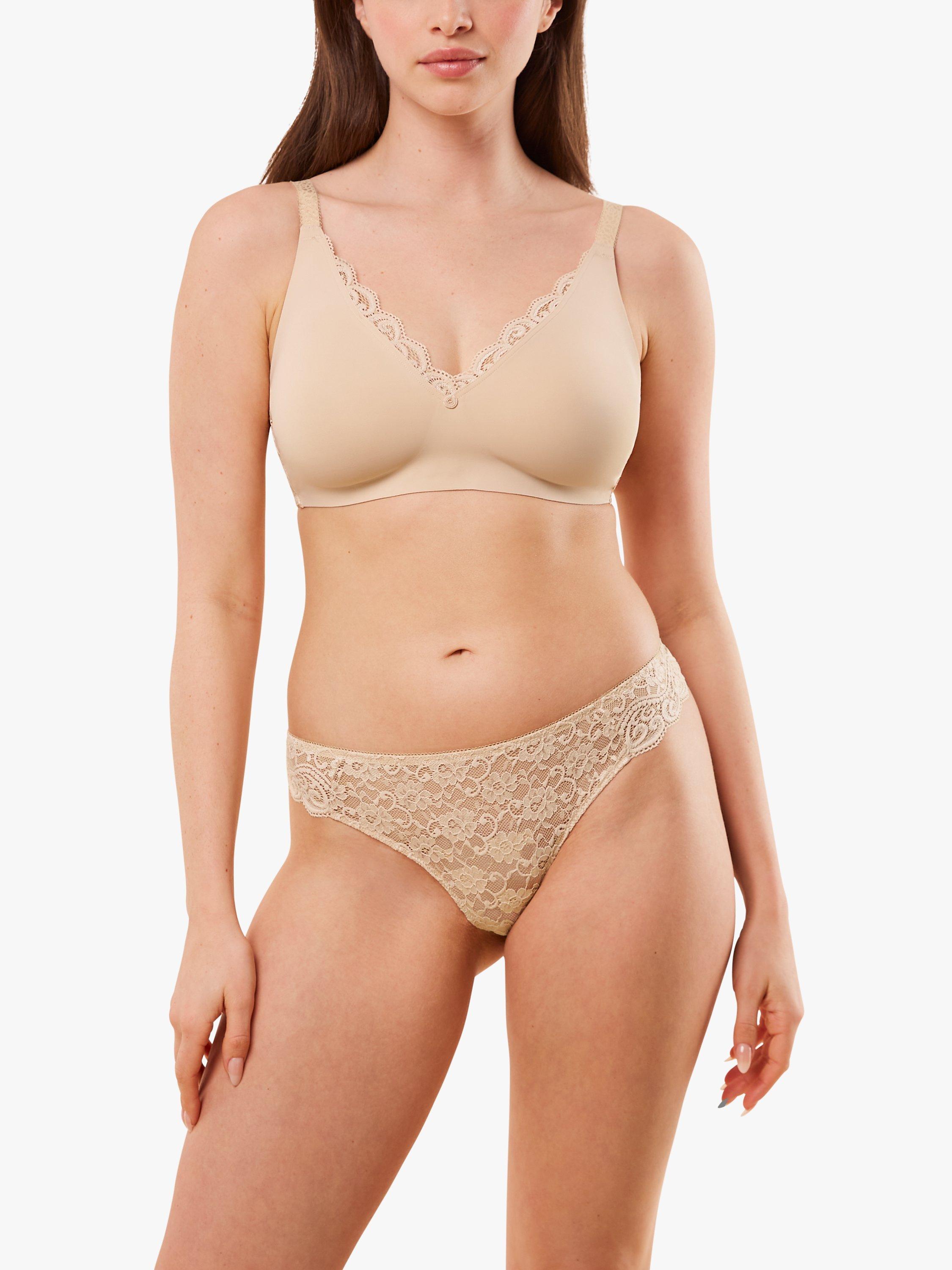 Product image 4 of 5, which shows Triumph Amourette Lace Hipster Thong, Skin, 8
