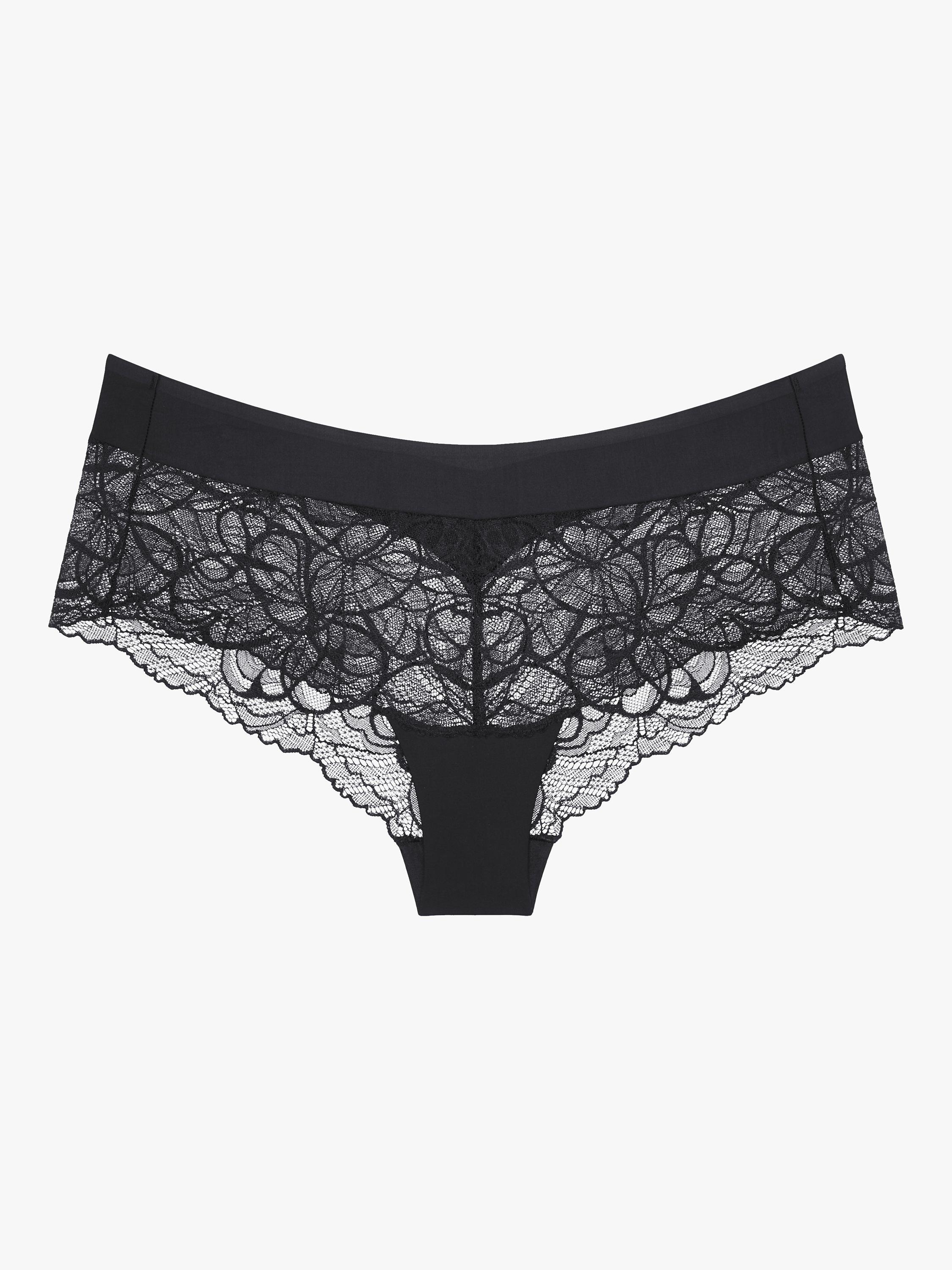 Product image 5 of 5, which shows Triumph Illusion Lace Shorty Briefs, Black, 8