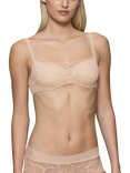 Triumph Body Make-Up Illusion Lace Balconette Bra, Nude Beige