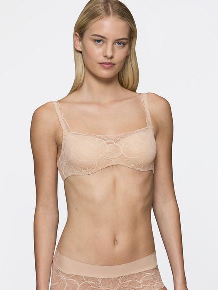 Triumph Body Make-Up Illusion Lace Balconette Bra, Nude Beige